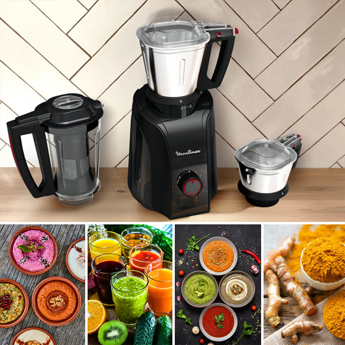 Versatile mixer grinder for grinding and blending, Moulinex blender Grinder Homesouq Qatar