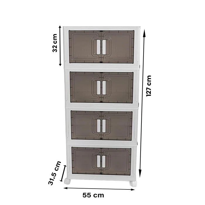 Multi-level shelf rack kitchen storage rack shelf with steel rack finish, Homesouq Qatar
