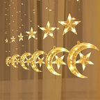 LED Star and Moon String Ramadan Decorative Lights - 3.5M