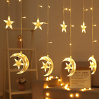 LED Star and Moon String Ramadan Decorative Lights - 3.5M