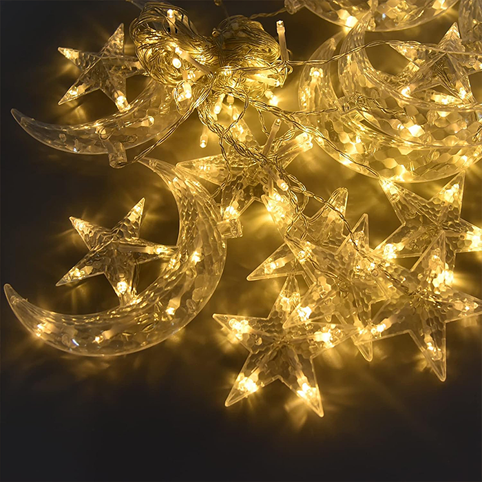 LED Star and Moon String Ramadan Decorative Lights - 3.5M