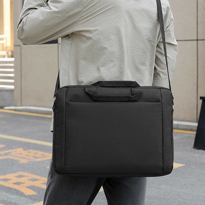 Laptop bag with compact design and handle, sleek Laptop Brief for daily work and travel Black from Homesouq Qatar