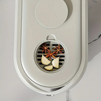 White large rice dispenser, automatic food storage container for grains, cereals, and pulses