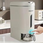 Large capacity automatic rice dispenser with measuring cup for kitchen grain storage