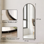 Full length mirror dimensions 47 x 157 cm black frame floor mirror Qatar