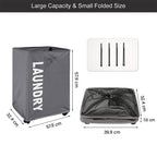 Foldable Laundry Basket Bag With Wheels