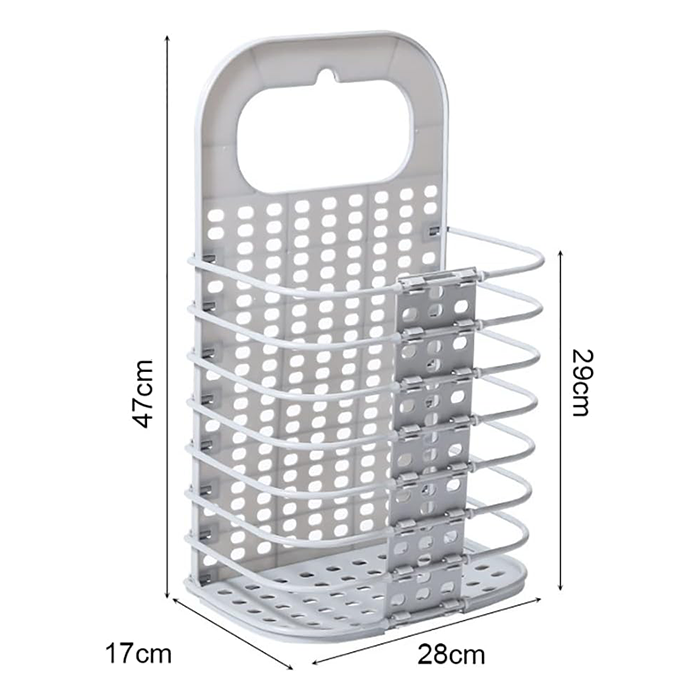 Laundry Hamper Bag for  Home, Office, Wall Mounted Bathroom Hanging Foldable Plastic Laundry storage Basket dimensions