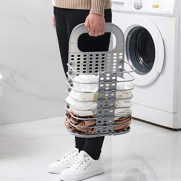 Laundry Hamper Bag for  Home, Office, Wall Mounted Bathroom Hanging Foldable Plastic Laundry storage Basket high quality