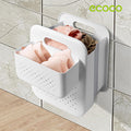 Laundry basket for bedroom use, small wall mounted laundry solution to save space by Homesouq Qatar