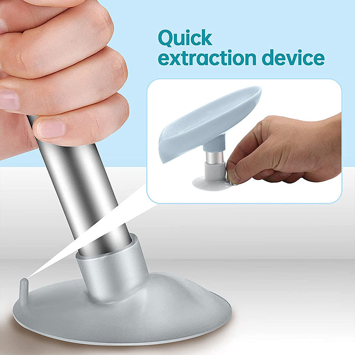 Leaf-Shape Self Draining Soap Dish Holder Easy Clean Soap Dish for Shower with Suction Cup quick extraction design