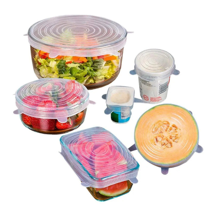 Eco-friendly food covers silicone lids designed for easy food storage and sealing from Homesouq Qatar