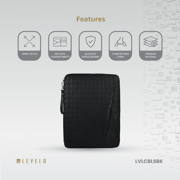 Levelo Cristallo Booktype Laptop Sleeve - premium material features