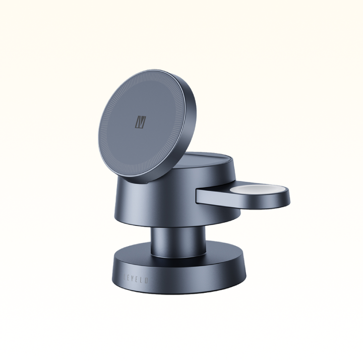 Levelo Luce 4-in-1 Charger powers your iPhone, iWatch, and AirPods at once with up to 15W output
