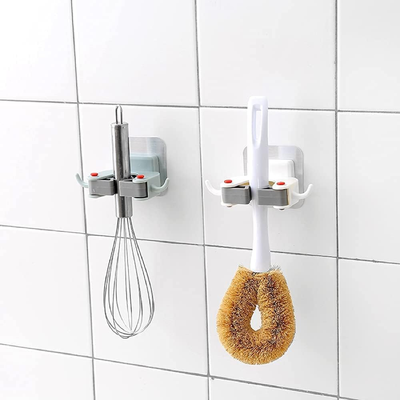 Light Weight Wall Mount Mop Holder For Mop Broom For Bathroom Space saver