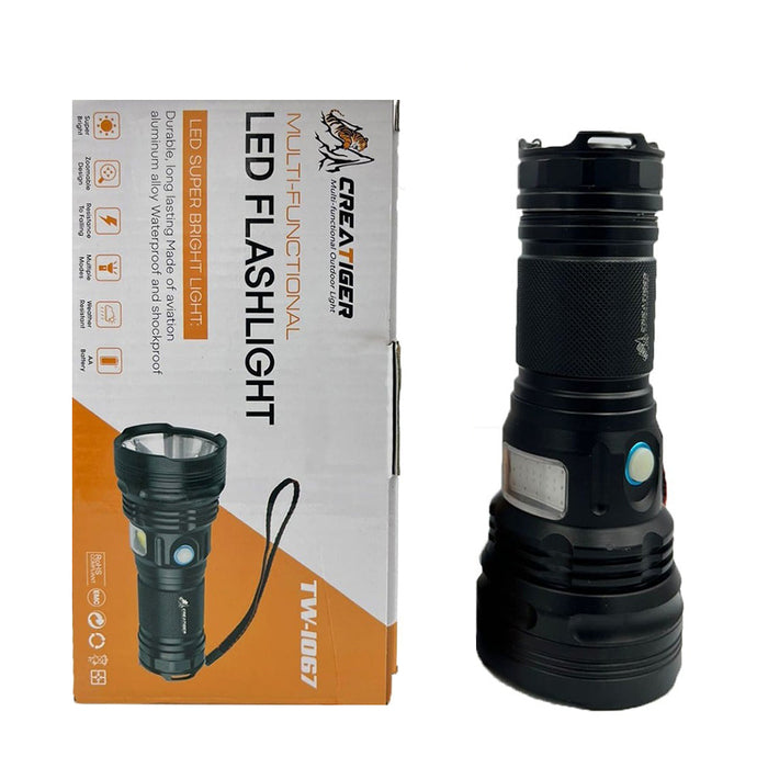 Bright LED flashlight waterproof torch suitable for travel and home flash light needs by Homesouq Qatar