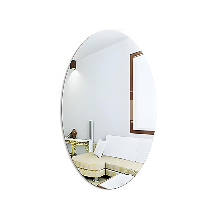 Oval wall mirror acrylic flexible design for bedroom decoration setup Qatar