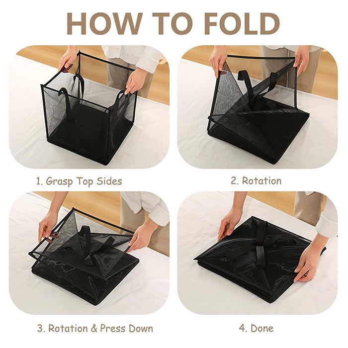 Modern fabric laundry basket tote bags, space-saving laundry hamper laundry bag – Homesouq Qatar