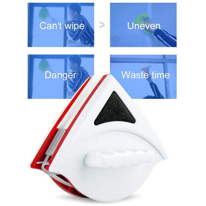 Magnetic Window Cleaning Set, Double Side Window Cleaning Brush Glass Washer Wiper Durable