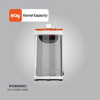 Make healthy, oil-free popcorn in 2-4 minutes. 1200W power, 60g capacity, and compact design with UK plug kernel capacity