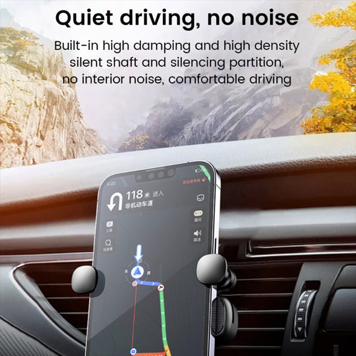 Mobile Phone Holder for Car - 360° Rotatable Gravity Sensing Smartphone Stand, Air Vent Clip Mount Mobile Cell Stand no noise
