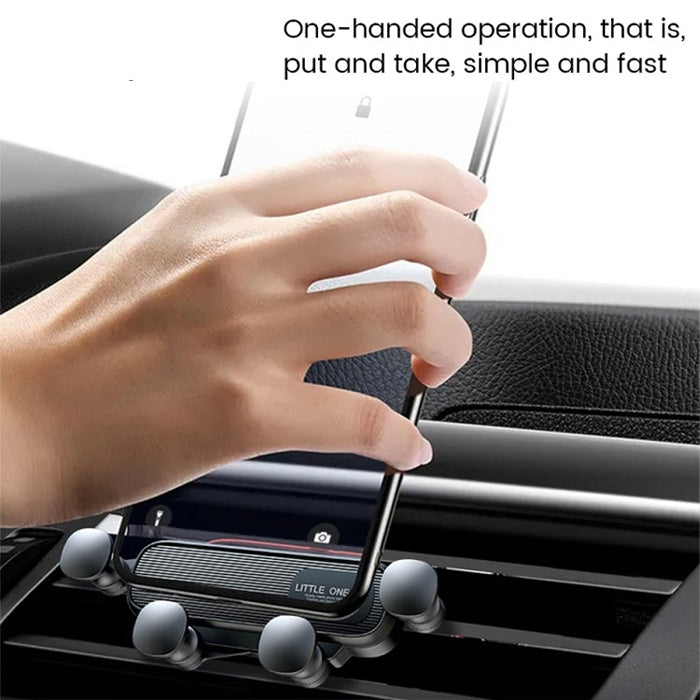 Mobile Phone Holder for Car - 360° Rotatable Gravity Sensing Smartphone Stand, Air Vent Clip Mount Mobile Cell Stand simple and fast