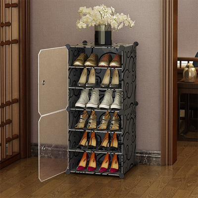 Multi-layer dustproof shoe cabinet with transparent doors for organized shoe storage in Qatar
