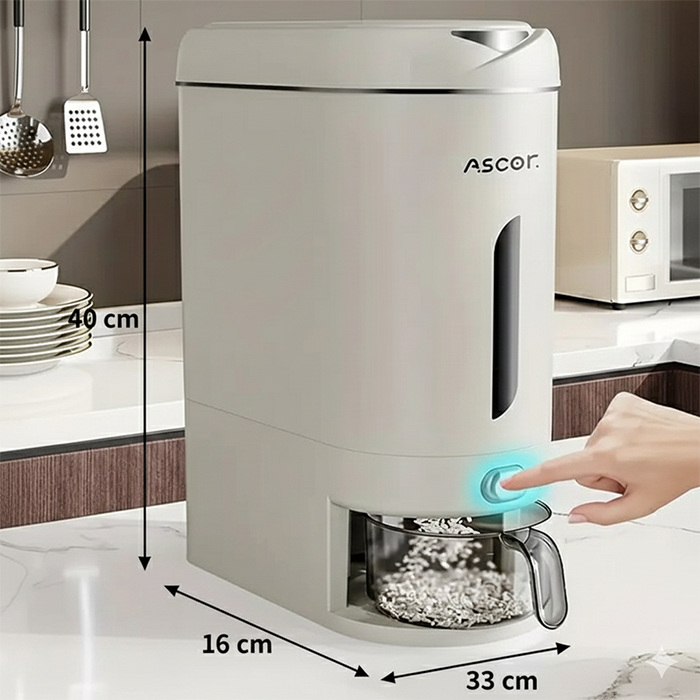Clear rice dispenser with compartments for easy portioning, functional storage containers for organized kitchen use Qatar
