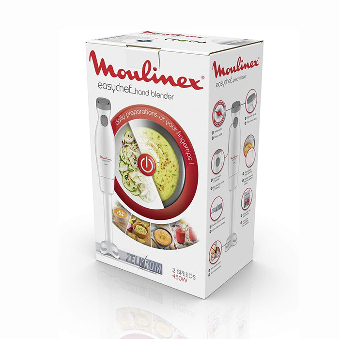 Moulinex 450W Easy Chef 2 Speed Plastic Foot Hand Blender