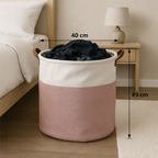 Foldable fabric laundry basket with lid, works as storage boxes for clothes, includes removable laundry bag Qatar