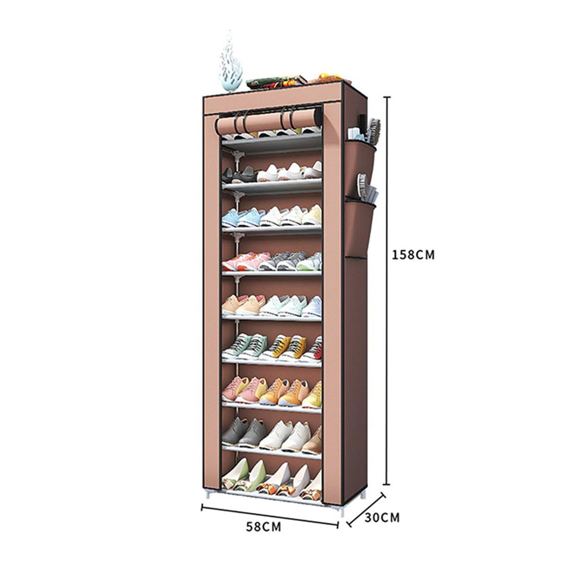 Multi-Layer Minimalist Multi-function Shoe Rack, Shoe Storage Organizer Shelf dimensions
