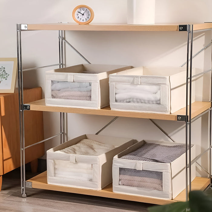 Storage organizer wardrobe organizer with multi-layer cloth organizer design and sturdy cloth storage rack by Homesouq Qatar