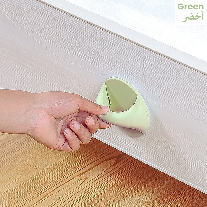 Multi-functional Door Handle, Cabinet Drawer Window Glass Door Pull Handle, Adhesive Toilet Seat Lifter green