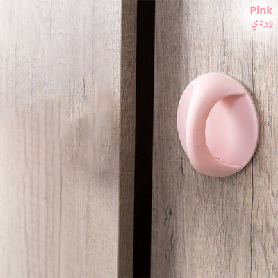 Multi-functional Door Handle, Cabinet Drawer Window Glass Door Pull Handle, Adhesive Toilet Seat Lifter pink