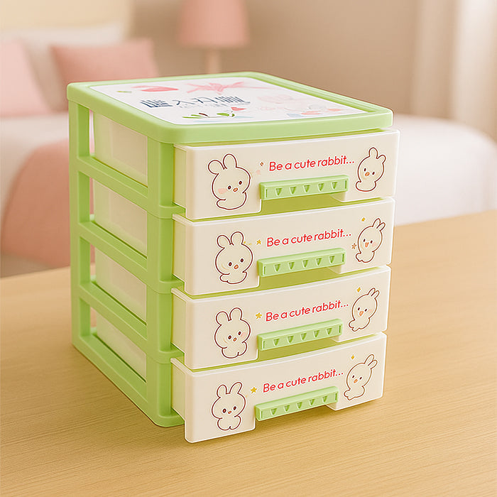 Multi-layer Drawer Type Storage Cabinet Box, Kids Toy Organizer Shelf Child-Friendly Design