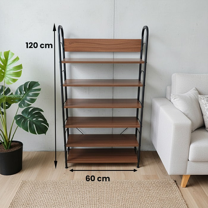 Multi-tier shelf stand kitchen rack for easy storage and organization, wooden shelf rack included by Homesouq Qatar dimensions