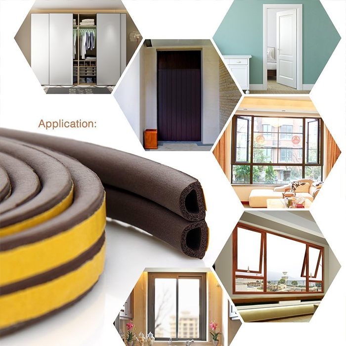 Soundproofing Rubber sealing Weatherstrip application on windows and doors for home energy saving Qatar