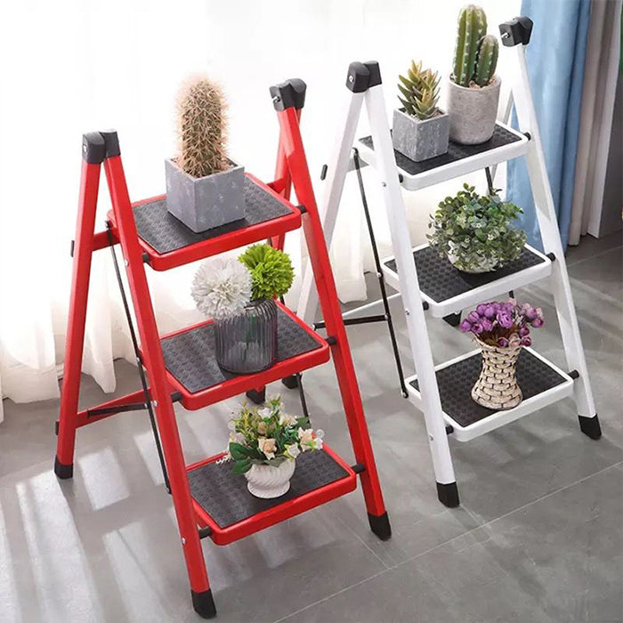 Multi Purpose 150 KG Sturdy 3 Step Folding Stool With Wide Pedals For Home Office Use easy to carry