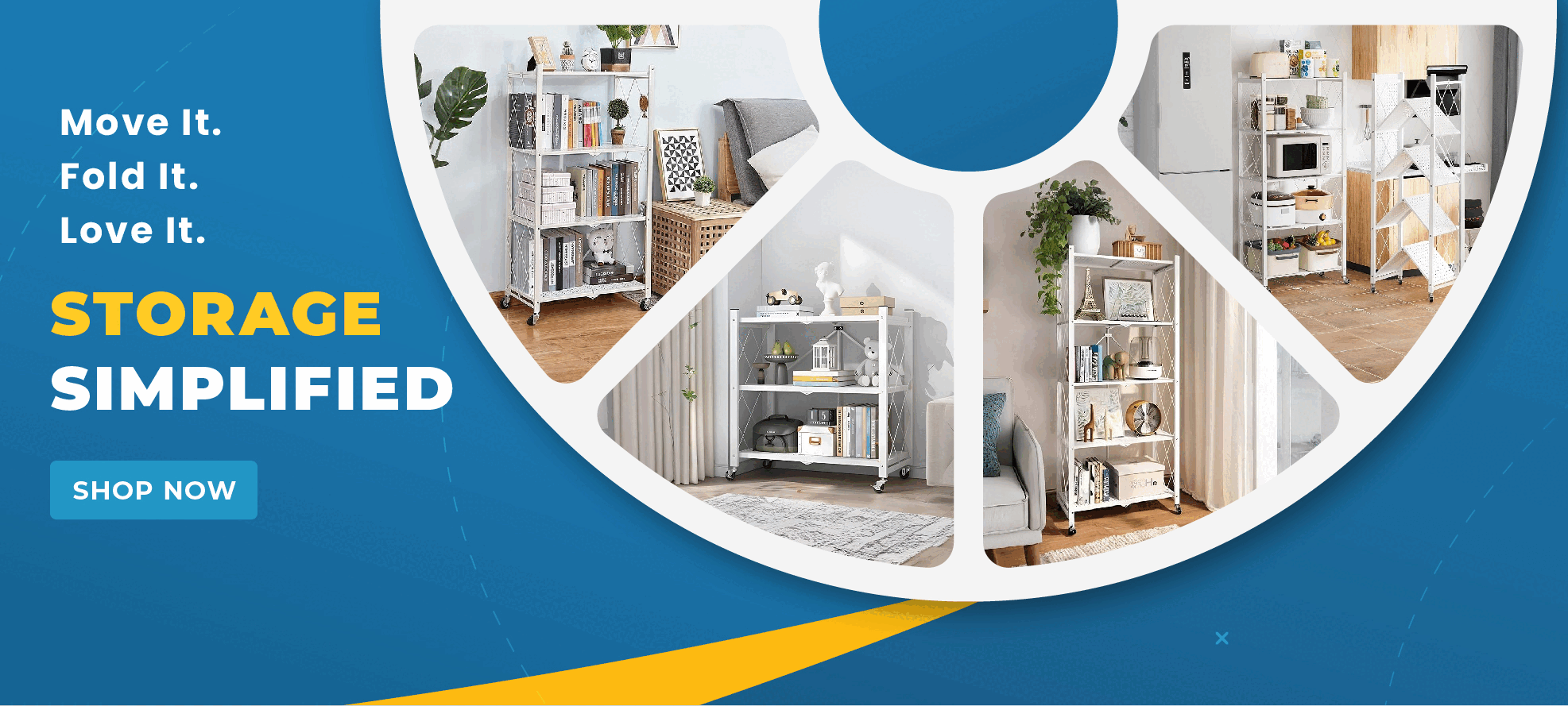 Multi Tier Kitchen Foldable Storage Rack with Wheels _ Homesouq – Homesouq Online Shopping-Mobile Banner