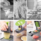 Multi functional 12 in 1 Kitchen Gadget for Vegetable Cutting With Fruit Slicer With Water transition