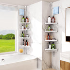Multi functional bathroom corner shelf, durable wall shelf qatar by Homesouq Qatar