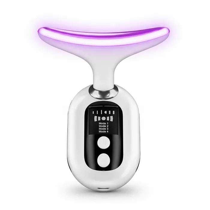 face massager with purple light therapy mode showing compact design Homesouq Qatar