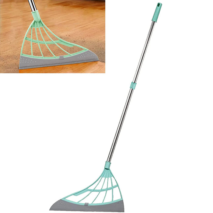 Multifunction Magic Broom, 2-in-1 Universal Wiping Sweeper Durable Eco Friendly Broom with Scraper adjustable length