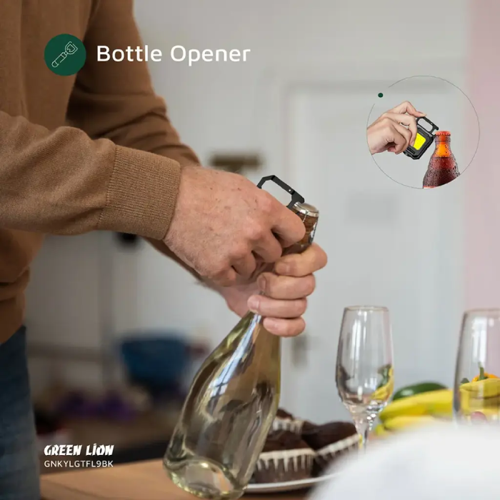 Green Lion keychain light used as bottle opener multifunction foldable design portable tool Qatar