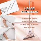 Multifunction Magic Broom, 2-in-1 Universal Wiping Sweeper Durable Eco Friendly Broom with Scraper easy to use