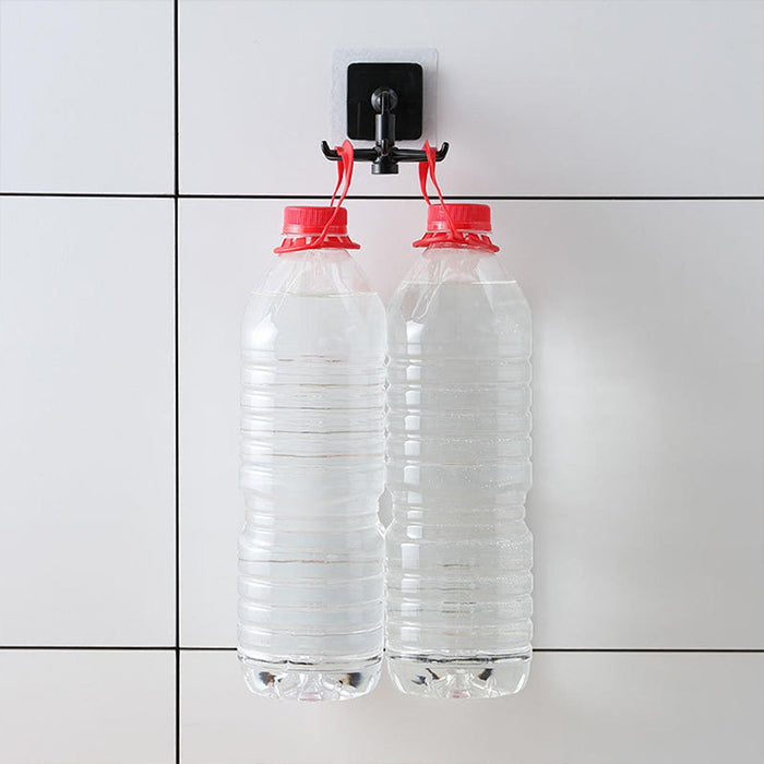 Multi-Function Home Wall-Mounted Storage Hooks 360 Degree Rotating 4 Hooks Kitchen, space saver