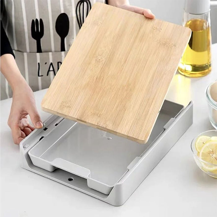 Multifunctional Bamboo Cutting Board Drawer Type Chopping Board Kitchen Tool good quality