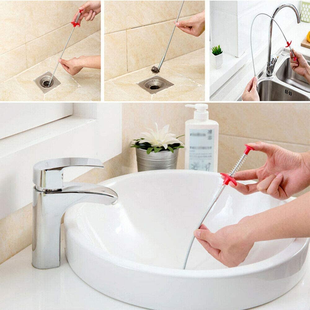 Multifunctional Cleaning Claw, 120 cm Hair Drain Clog Remover Tool for Kitchen Sink, Bathroom Tub, Toilet