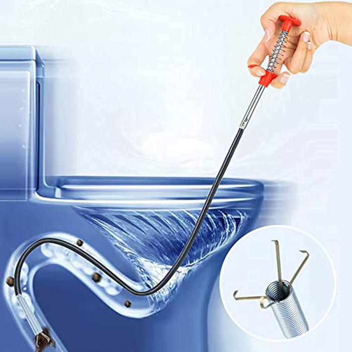Multifunctional Cleaning Claw, 120 cm Hair Drain Clog Remover Tool for Kitchen Sink, Bathroom Tub, Toilet easy to clean