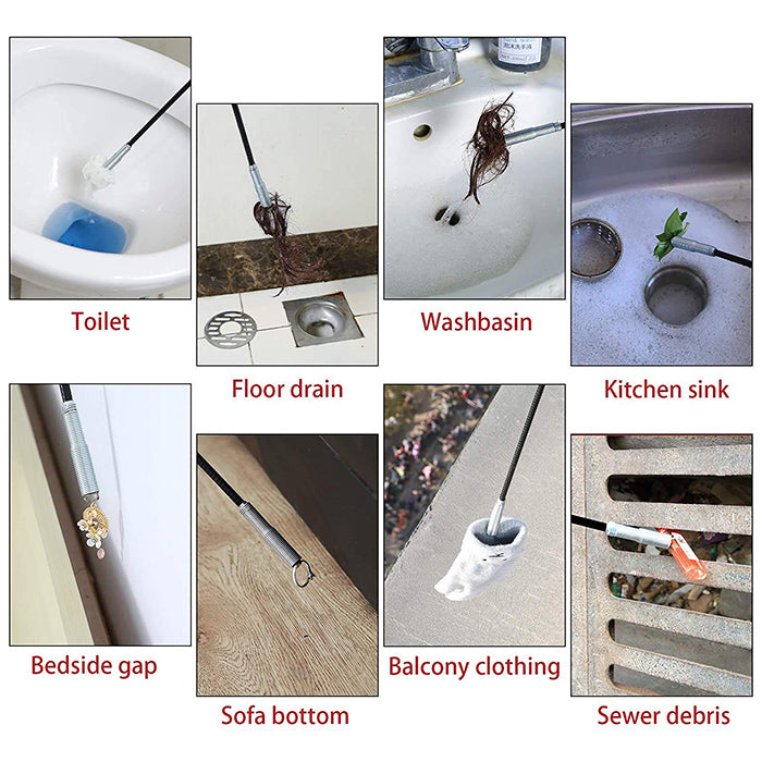 Multifunctional Cleaning Claw, 120 cm Hair Drain Clog Remover Tool for Kitchen Sink, Bathroom Tub, Toilet for everywhere