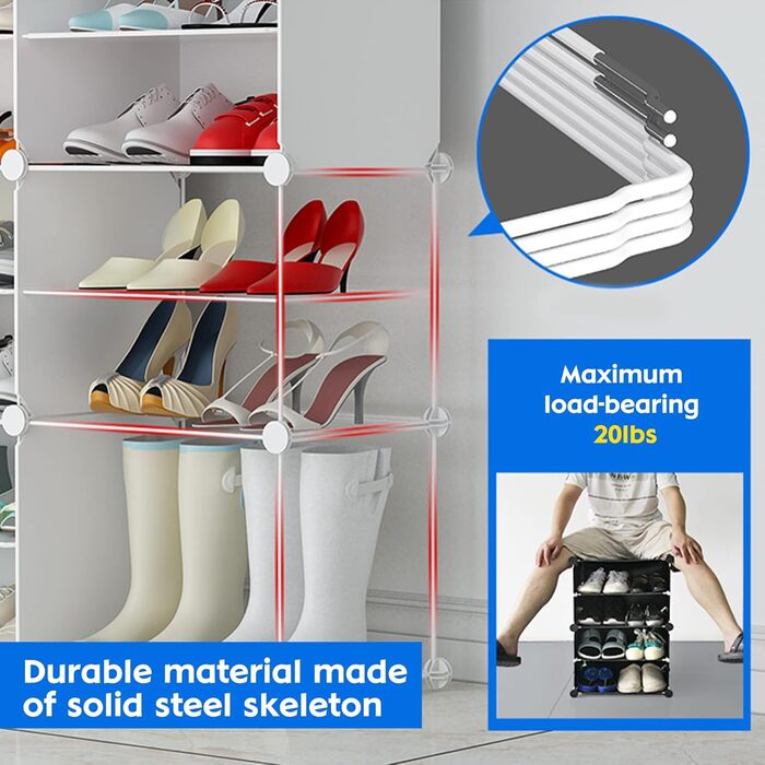 Multi-layer shoe closet and sturdy shoe cabinet for modern homes by Homesouq Qatar